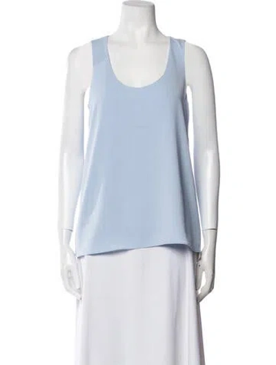 Pre-owned Tibi Scoop Neck Sleeveless Top W/ Tags In Blue