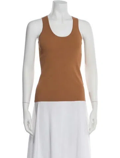Pre-owned Tibi Scoop Neck Sleeveless Top W/ Tags In Brown