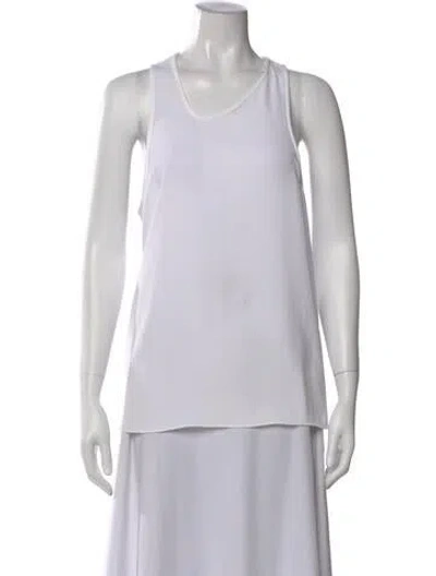 Pre-owned Tibi Scoop Neck Sleeveless Top In White
