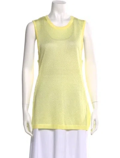 Pre-owned Tibi Scoop Neck Sleeveless Top In Yellow
