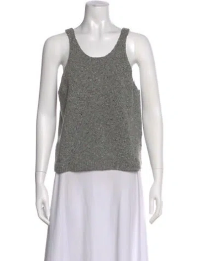 Pre-owned Tibi Scoop Neck Sweater In Gray