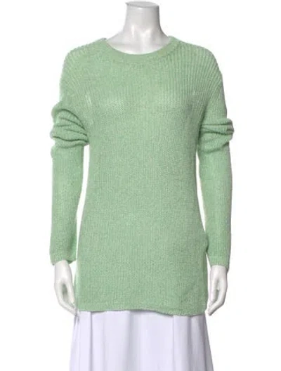 Pre-owned Tibi Scoop Neck Sweater In Green