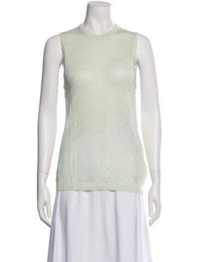 Pre-owned Tibi Scoop Neck Sweater In Green