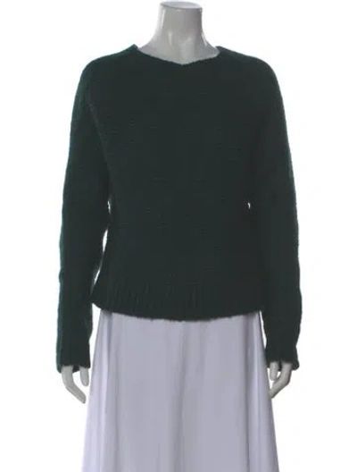 Pre-owned Tibi Scoop Neck Sweater In Green