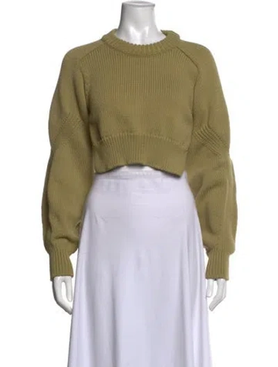 Pre-owned Tibi Scoop Neck Sweater In Green