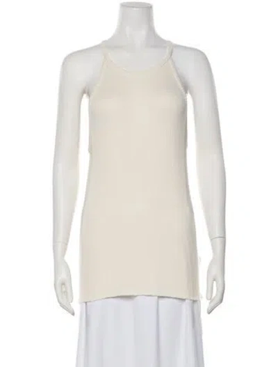 Pre-owned Tibi Scoop Neck Sweater In Neutral