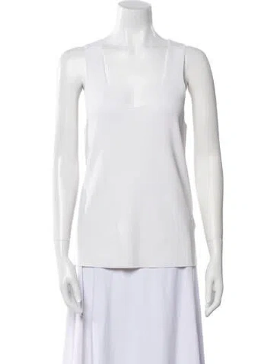 Pre-owned Tibi Scoop Neck Sweater In White