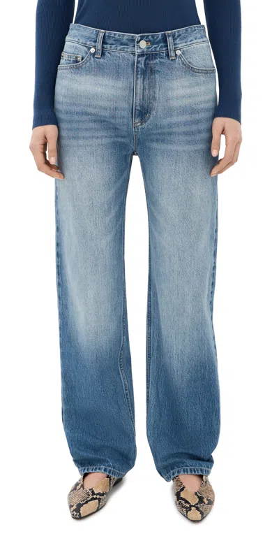 Tibi Selvedge Denim 5 Pocket Alec Jeans Classic Blue