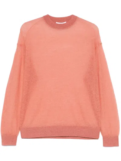 Tibi Semi-transparenter Pullover In Rosa