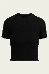 Tibi Serviette Baby T-shirt In Black In Black