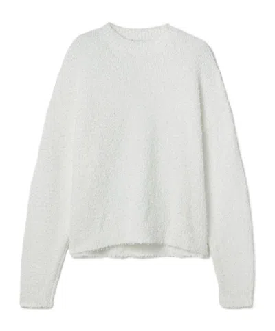 Tibi Serviette Cotton-blend Bouclé Sweater In White