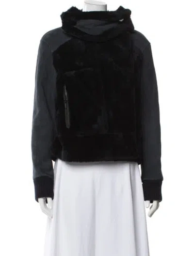 Pre-owned Tibi Shearling Jacket In Blue