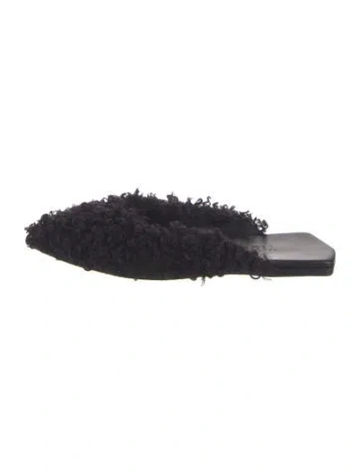 Pre-owned Tibi Shearling Mules In Blue