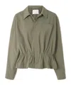 Tibi Shell Jacket In Gray