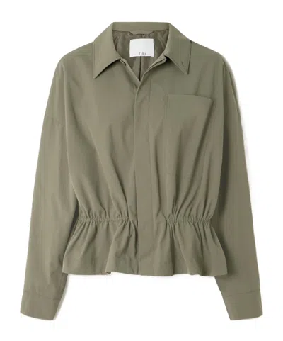 Tibi Shell Jacket In Green