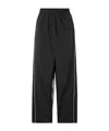 Tibi Shell Track Pants In Black