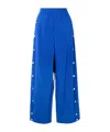 Tibi Shell Wide-leg Pants In Blue