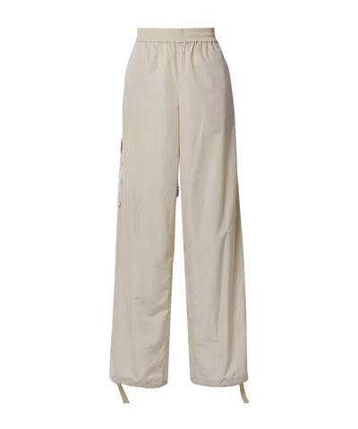 Tibi Shell Wide-leg Pants In Neutral