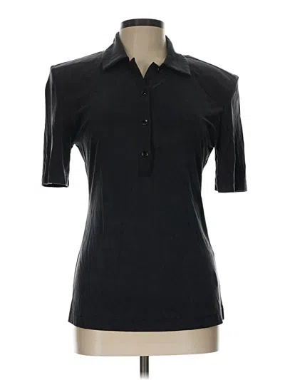 Pre-owned Tibi Short Sleeve Blouse In Black