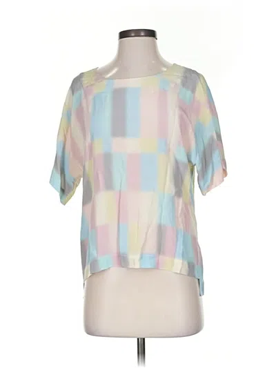 Pre-owned Tibi Short Sleeve Blouse In Blue