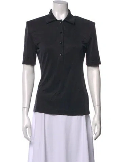 Pre-owned Tibi Short Sleeve Polo In Blue