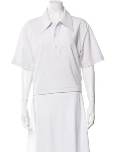 Pre-owned Tibi Short Sleeve Polo In Purple