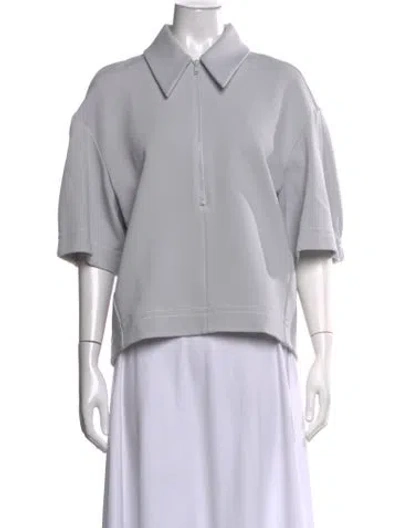 Pre-owned Tibi Short Sleeve Polo W/ Tags In Grey