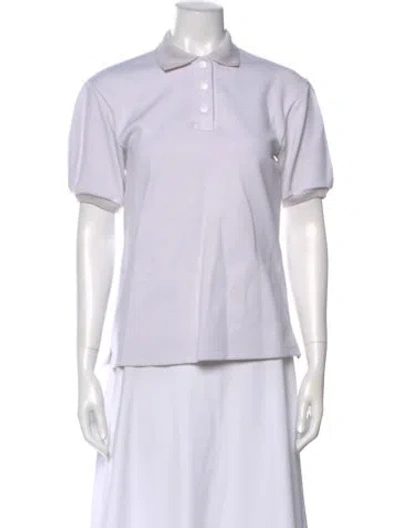 Pre-owned Tibi Short Sleeve Polo In White