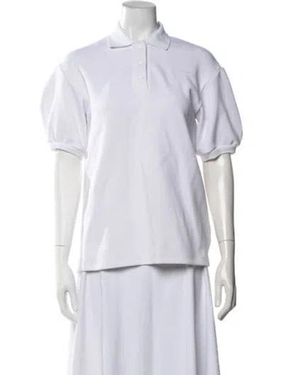 Pre-owned Tibi Short Sleeve Polo In White