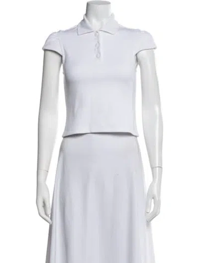 Pre-owned Tibi Short Sleeve Polo In White