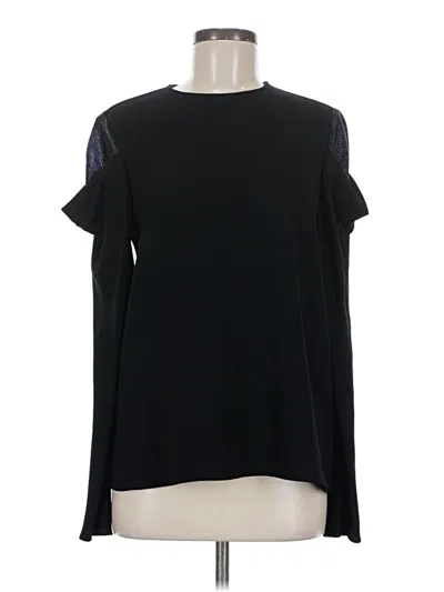 Pre-owned Tibi Short Sleeve Top Black Cold Shoulder Neckline Tops