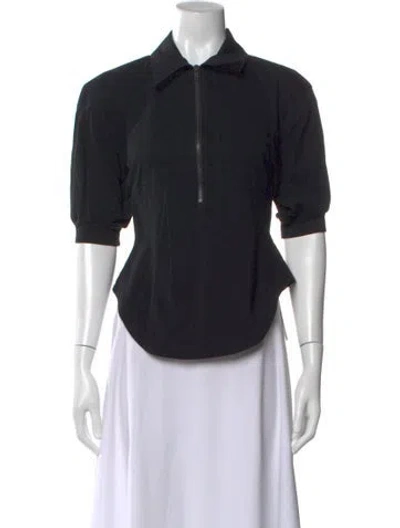 Pre-owned Tibi Short Sleeve Top In Blue