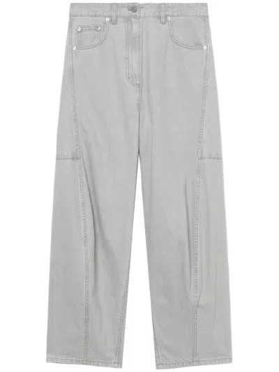 Tibi Sid Cropped Jeans In Grey