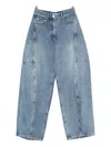 Tibi Sid Panelled Jeans In Blue