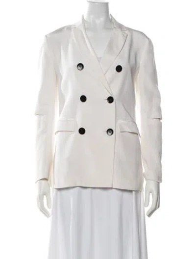 Pre-owned Tibi Silk Blazer In White