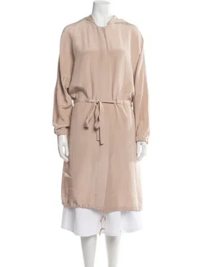 Pre-owned Tibi Silk Coat In Neutral