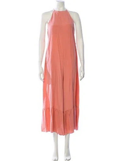 Pre-owned Tibi Silk Crew Neck Jumpsuit In Pink