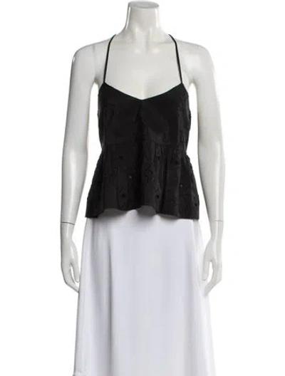 Pre-owned Tibi Silk Halterneck Blouse In Black