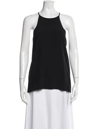 Pre-owned Tibi Silk Halterneck Top In Black