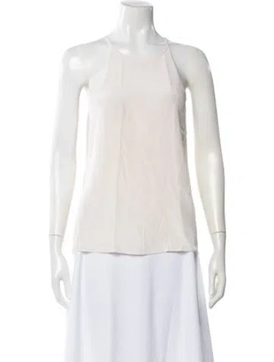 Pre-owned Tibi Silk Halterneck Top In Neutral