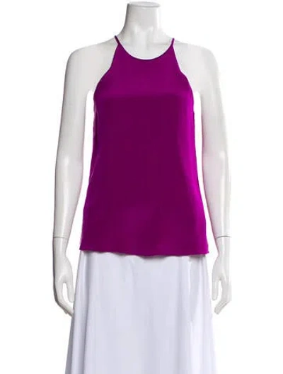 Pre-owned Tibi Silk Halterneck Top In Purple
