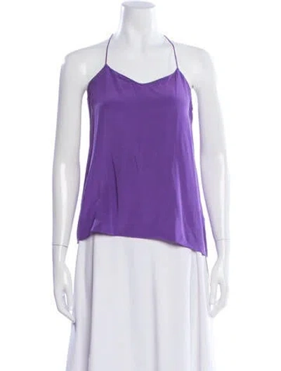 Pre-owned Tibi Silk Halterneck Top In Purple