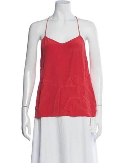 Pre-owned Tibi Silk Halterneck Top In Red