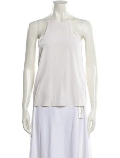 Pre-owned Tibi Silk Halterneck Top In White