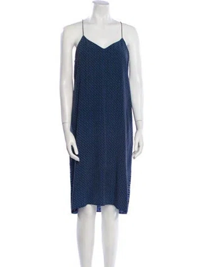 Pre-owned Tibi Silk Knee-length Dress In Blue