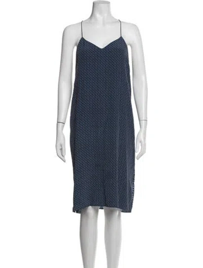 Pre-owned Tibi Silk Knee-length Dress In Blue