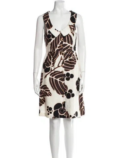 Pre-owned Tibi Silk Knee-length Dress In Brown