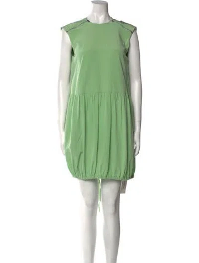 Pre-owned Tibi Silk Knee-length Dress In Green