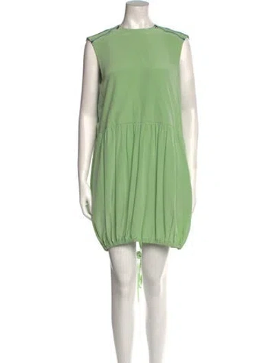 Pre-owned Tibi Silk Knee-length Dress In Green