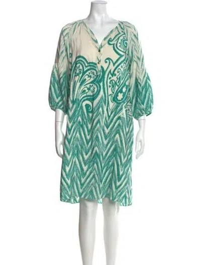 Pre-owned Tibi Silk Knee-length Dress In Green